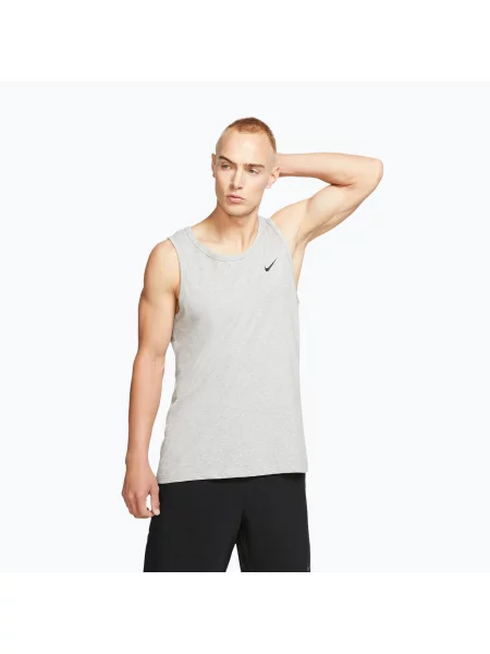 Tricou de antrenament bărbați Nike Dri-Fit TT dark grey heather/black negru