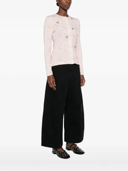Cardigan Simone Rocha cu model floral cu imagine roz