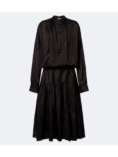 Rochie midi Dries Van Noten cu dungi maro