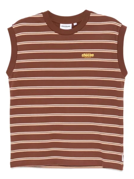 Top Chocoolate cu dungi maro
