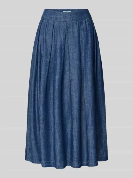 Spódnica midi z elastycznym pasem model ‘KYLIE’ 0039 Italy niebieska