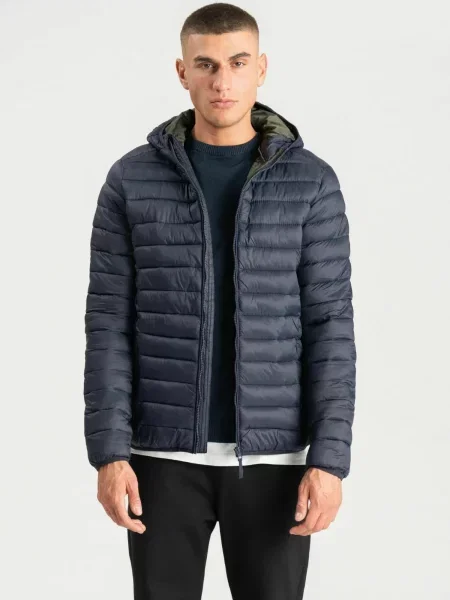 TEESHOPPEN Geacă de primăvară-toamnă Hooded Light bleumarin