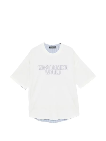 Тениска Mastermind World на райета бяло