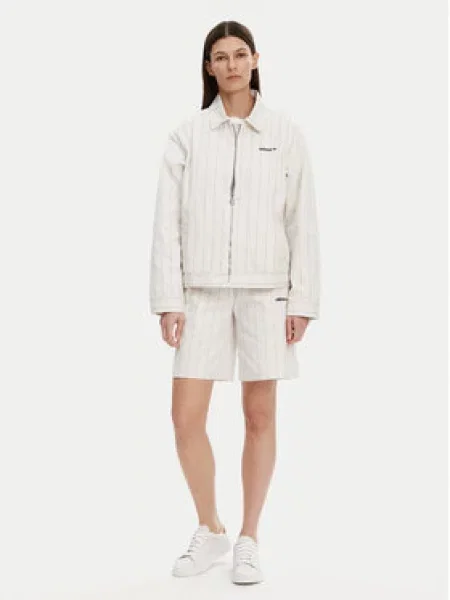 Adidas Bunda pro přechodné období Pinstripe Harrington bílá
