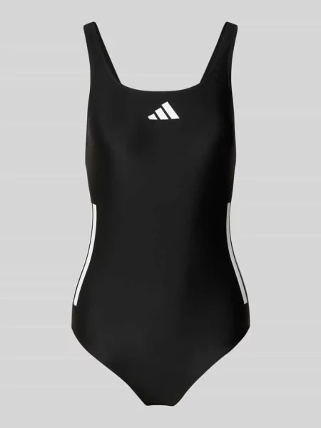 Kostium kąpielowy z nadrukiem z logo Adidas czarny