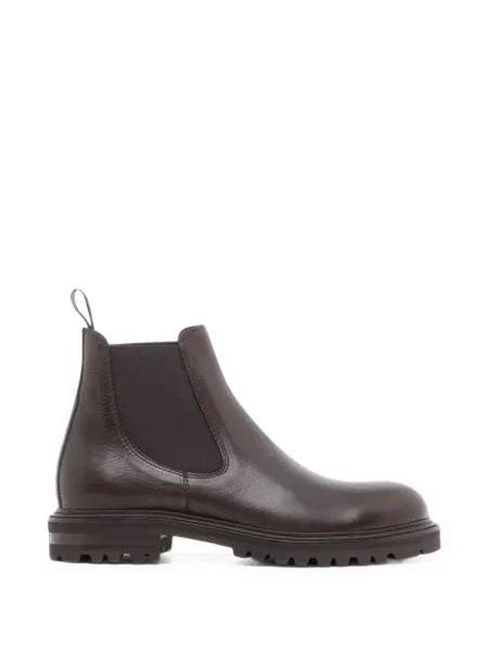 Botine chelsea Giorgio Armani din piele maro