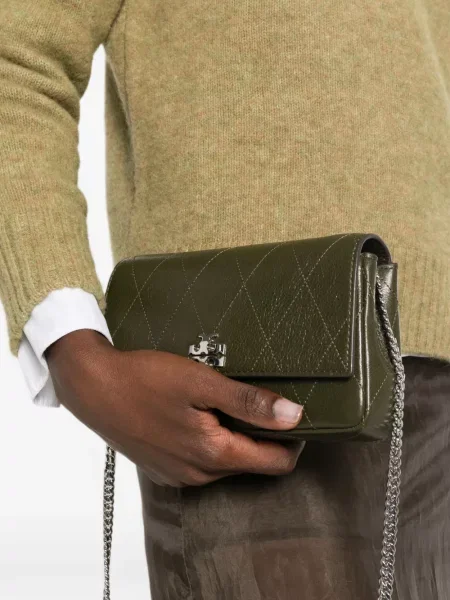 Matlasat geantă plic Tory Burch verde