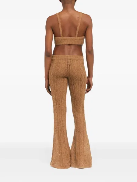 Pantaloni Alanui tricotate maro
