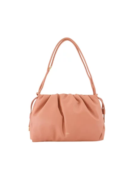 Torebka A.p.c. ze skóry ekologicznej różowa