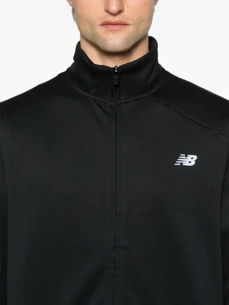 Tricou New Balance cu broderie din material terry albastru