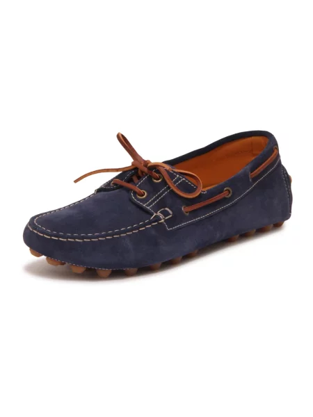 Półbuty Tod's skórzane niebieskie