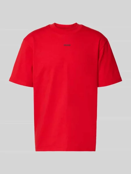 T-shirt o kroju relaxed fit z czystej bawełny model ‘DAPOLINO’ Hugo czerwona