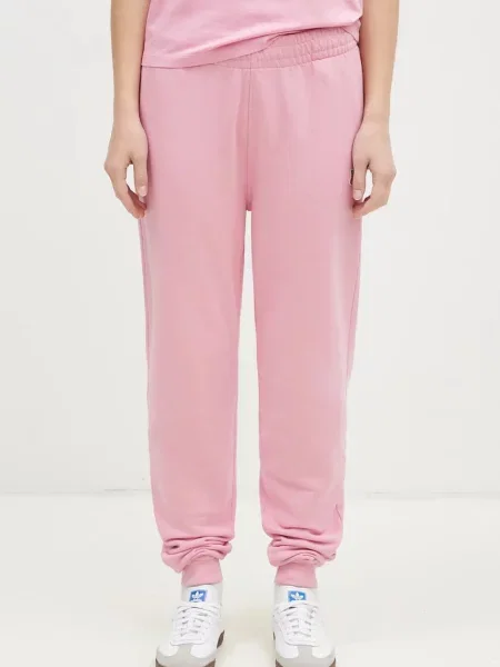 Maison Kitsuné pantaloni de trening Fox Head Patch neted roz