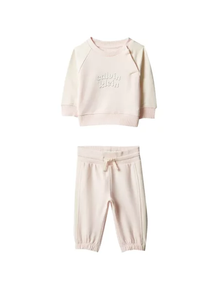 Komplet dresowy dziecięcy Calvin Klein różowy