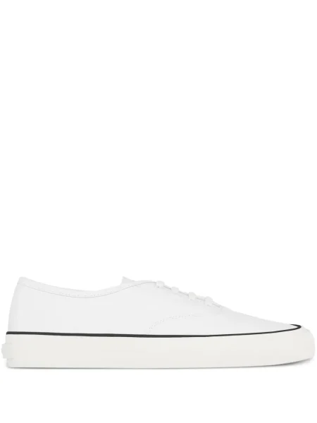 Sneakerși Aquazzura cu șireturi din piele alb