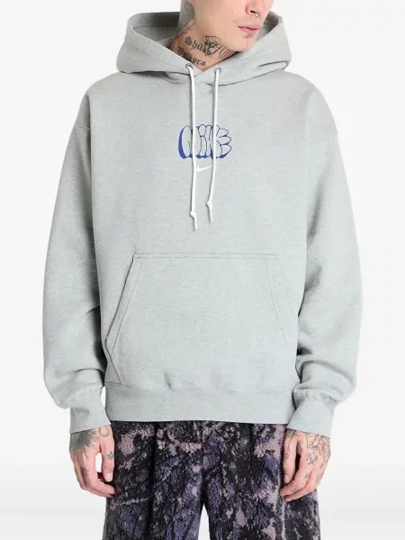 Majica Nike od flisa s printom s okruglim izrezom zelena