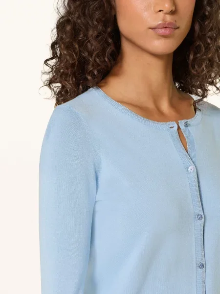 Liu Jo Sweter Z Błyszczącą Przędzą blau