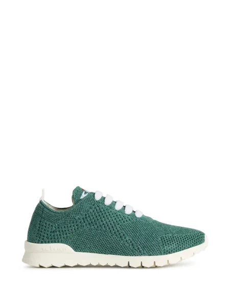 Sneakerși Kiton din cașmir verde