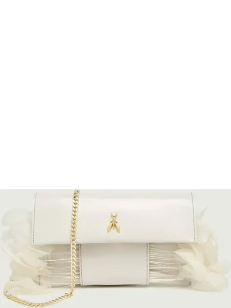 Rucsac Patrizia Pepe din piele plic alb