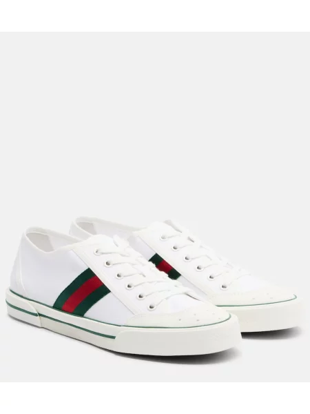 Tenisové plátěné plátěnky Gucci bílé