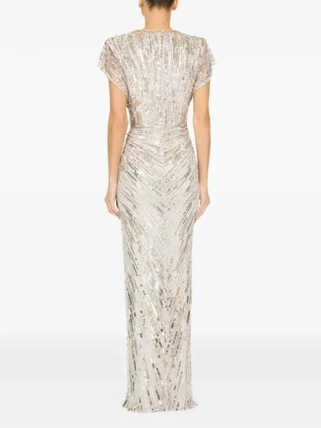 Lung rochie Jenny Packham gri