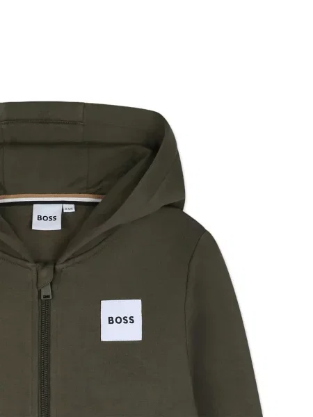 Bluza z kapturem dziecięca Bosswear zielona