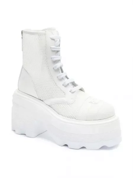 Casadei Botine SKATE cu adaos de piele alb