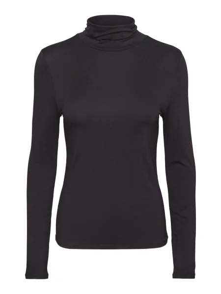 Vero Moda Bluză cu gât Alberte negru