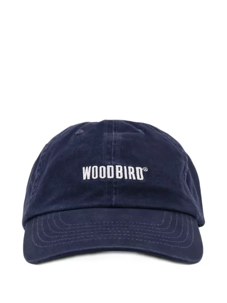 Șapcă Woodbird cu autograf albastru