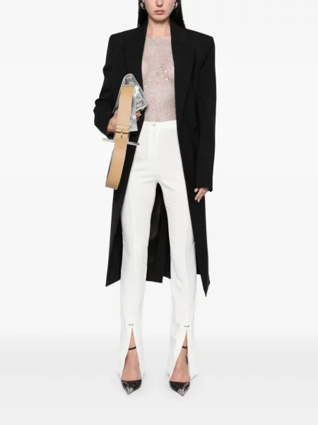 Pantaloni Mugler alb