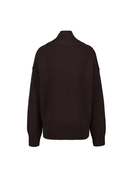 Sweter z golfem Closed wełniany brązowy