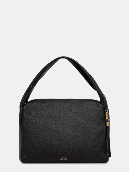 Geanta de piele Tommy Hilfiger din piele negru