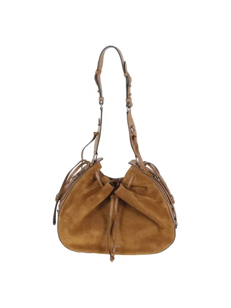 Torebka hobo Isabel Marant skórzana brązowa