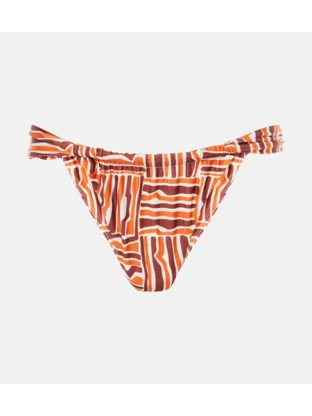 Bikini Faithfull z niską talią z nadrukiem brązowy