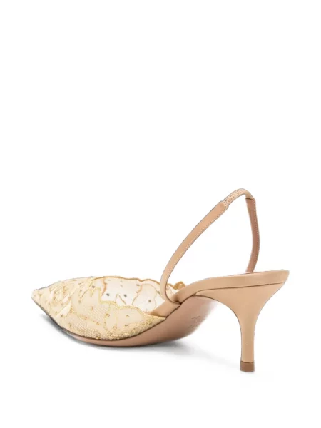 Pantofi cu toc Gedebe din dantelă slingback