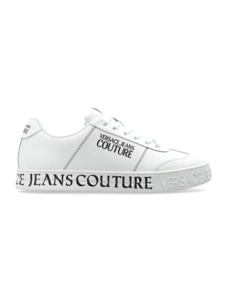 Sneakersy Versace Jeans Couture skórzane z logo białe