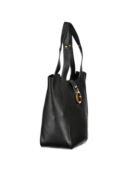 Geantă shopper Guess cu autograf negru