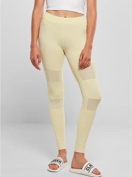 Legginsy Urban Classics z siateczką żółte
