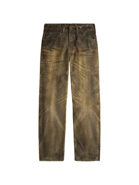 Pantaloni Ralph Lauren Rrl zdrențuiți verde