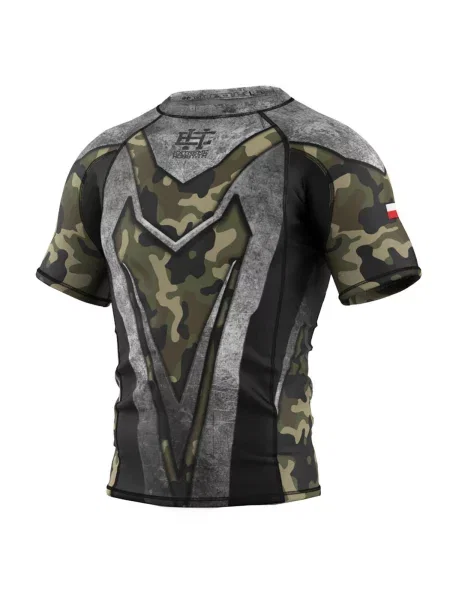 Koszulka Rashguard MMA na Siłownię EXTREME HOBBY MILITARY zielona