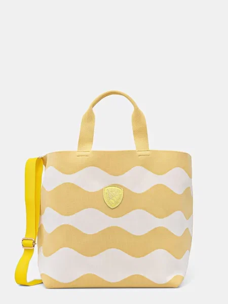 Blauer torebka shopper żółta