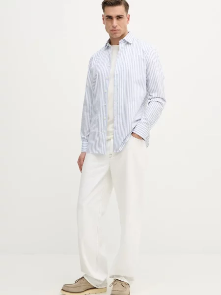 Однотонная футболка Hackett London бежевая