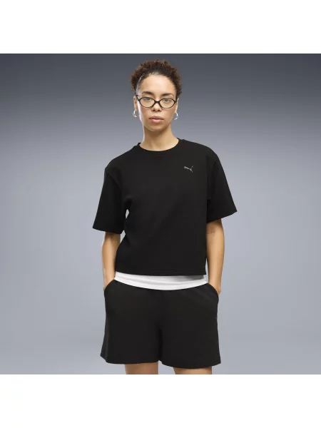 Koszulka Essentials Elevated o luźnym kroju PUMA czarna
