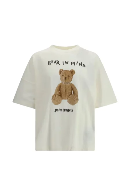 Tricou Palm Angels cu imagine alb