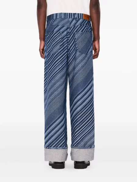 Pantaloni Kenzo cu dungi albastru