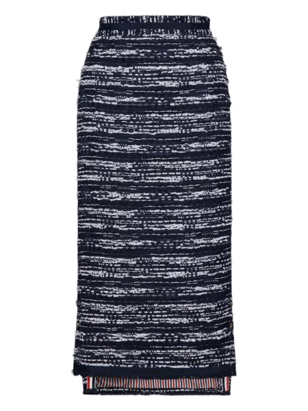 Fustă Thom Browne din tweed albastru