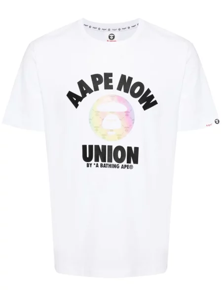 Tricou Aape By A Bathing Ape cu imagine alb