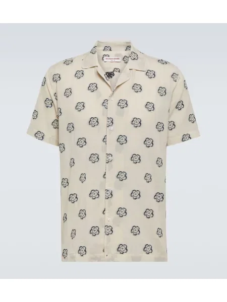 Žakárová košile Orlebar Brown bílá