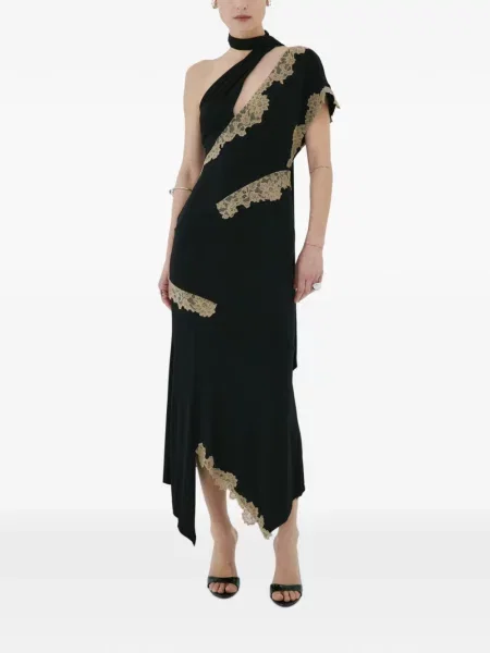 Rochie midi De La Vali din dantelă negru