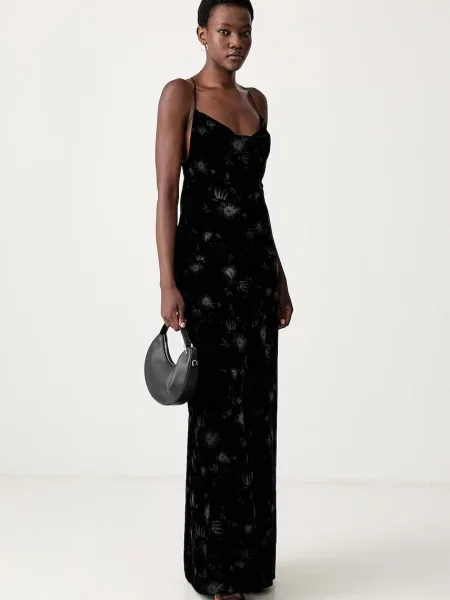 Pinko rochie cu vâscoză negru
